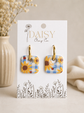 Sunflower Gingham Square Charms