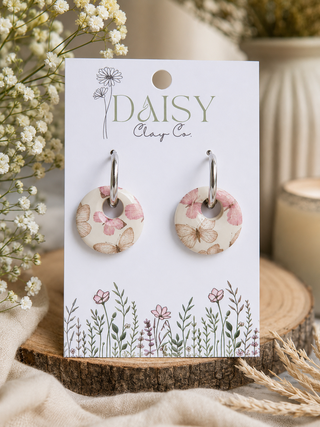 Butterfly Round Charms