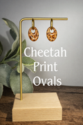 Cheetah Print Oval Charms