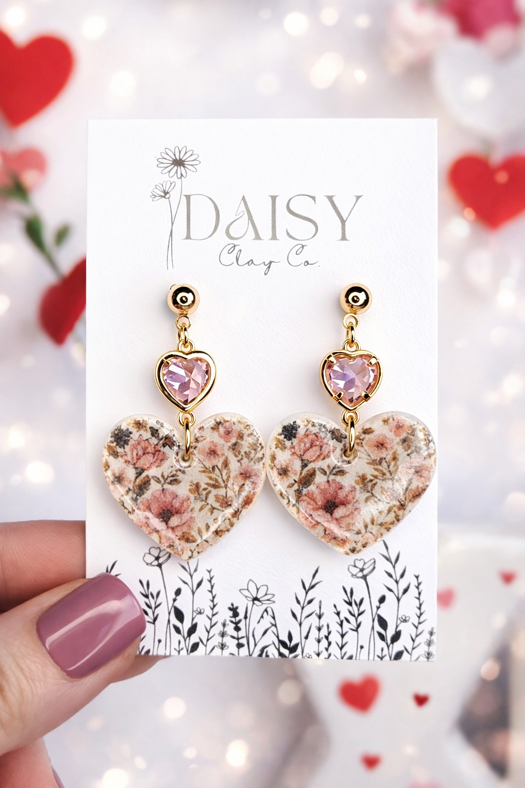 Floral Keepsake Hearts