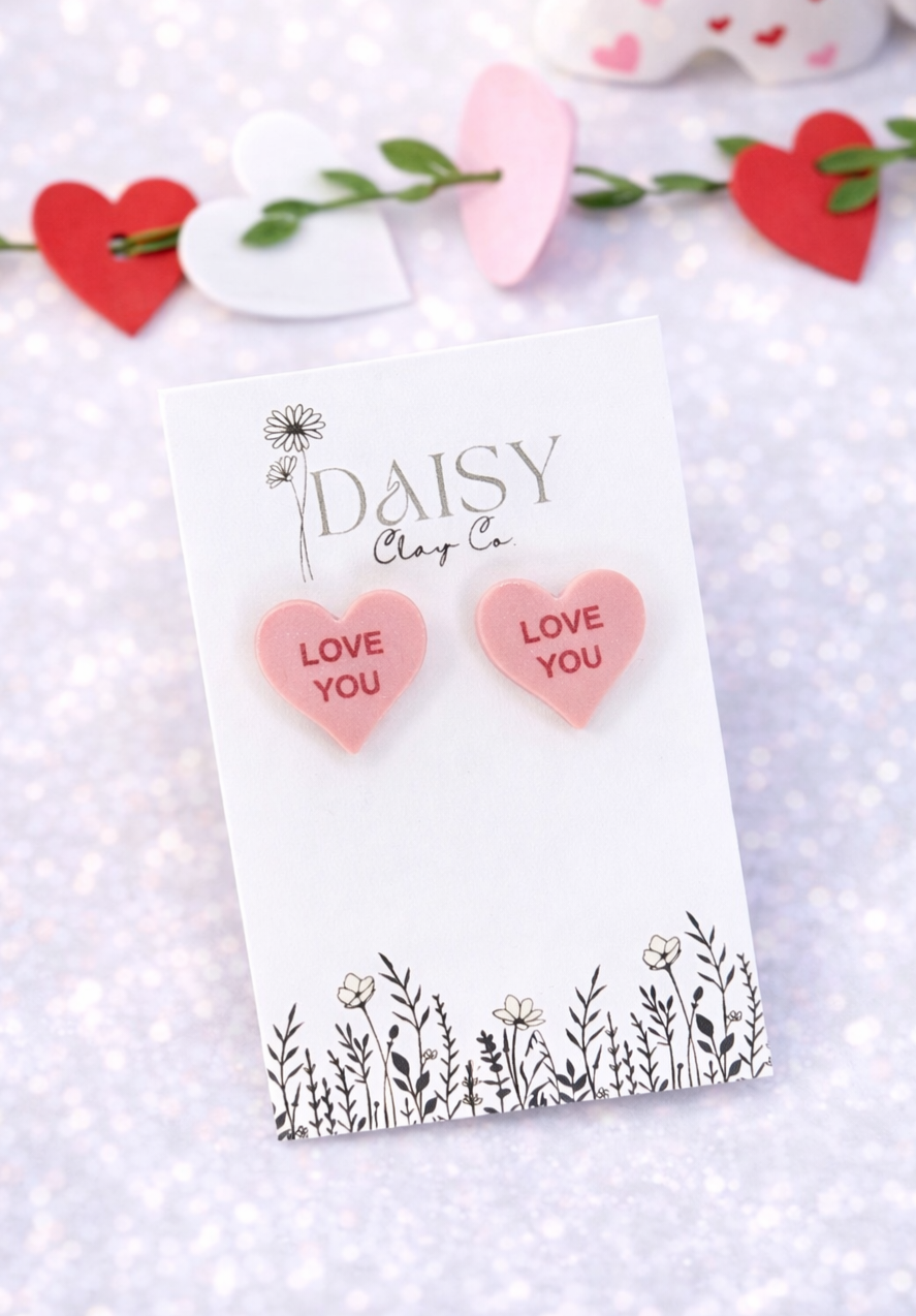 Conversation Heart Studs