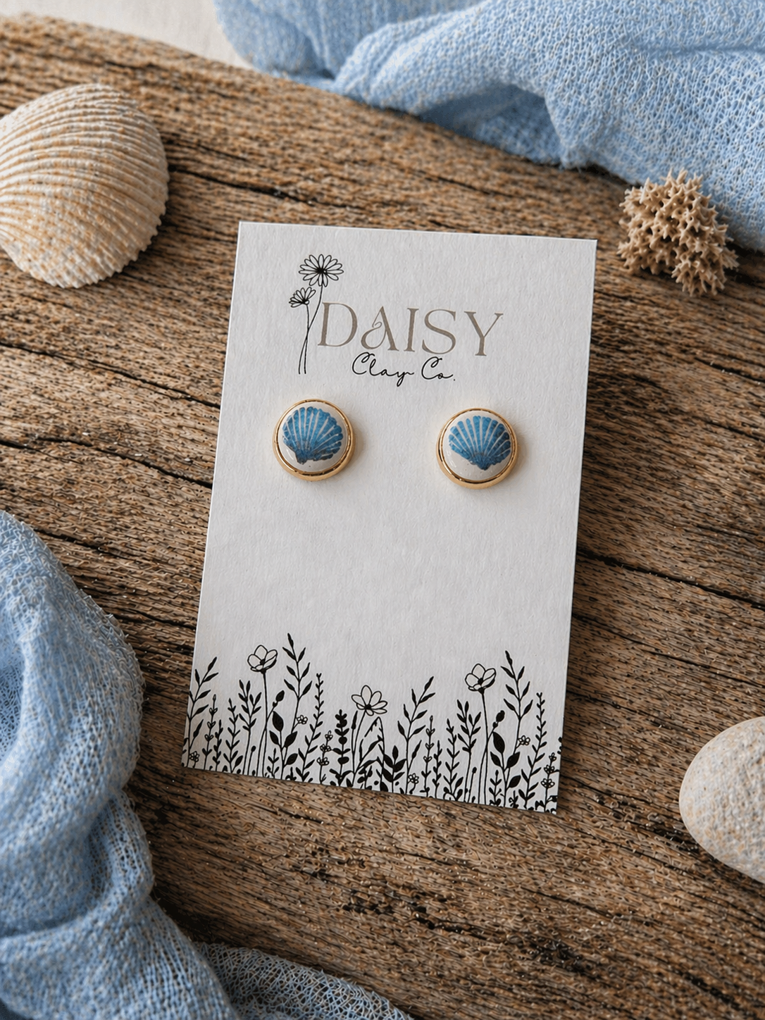 Seashell Studs