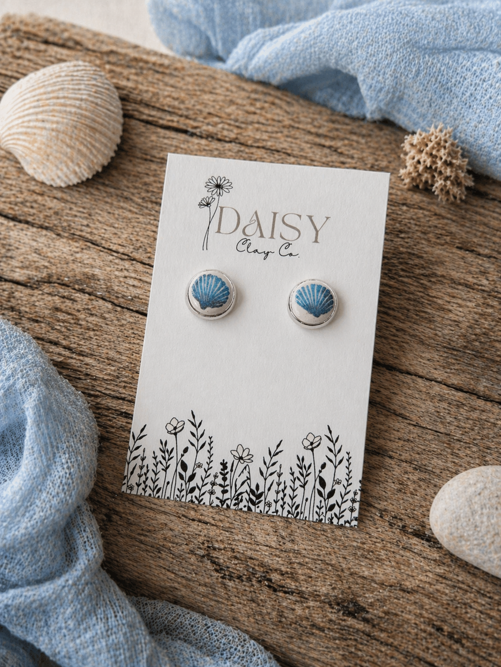 Seashell Studs